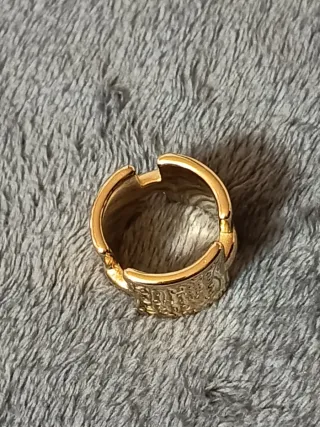 Anillo Acero Dorado