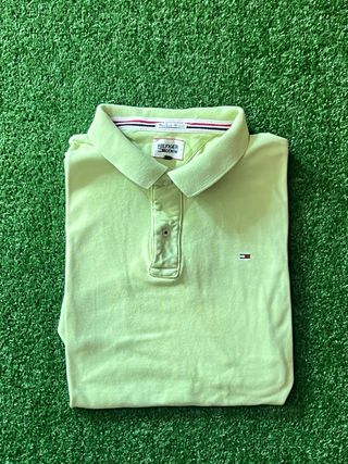 Polo Tommy Hilfiger verde/giallo
