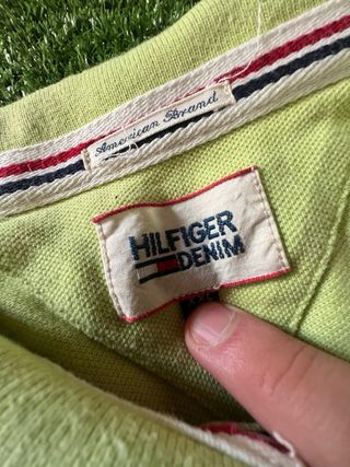 Polo Tommy Hilfiger verde/giallo