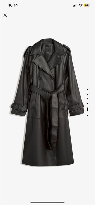 Gabardina Bershka Negra