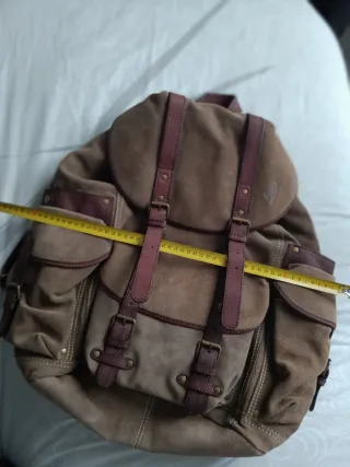 Mochila Marlboro Classics Piel Beige/Marrón/ Caqui