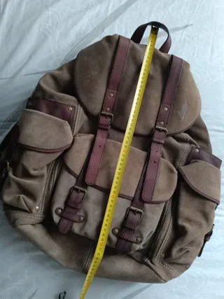 Mochila Marlboro Classics Piel Beige/Marrón/ Caqui