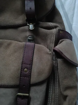 Mochila Marlboro Classics Piel Beige/Marrón/ Caqui