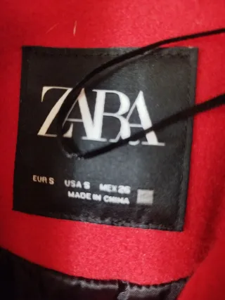 Abrigo oversize Zara Rojo Talla S/M