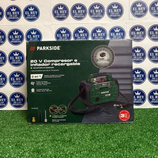 Compresor e inflador Parkside 20V recargable