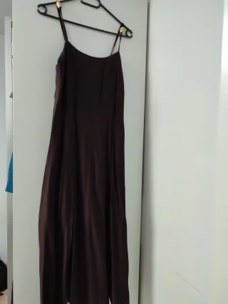 Vestido largo marrón de verano