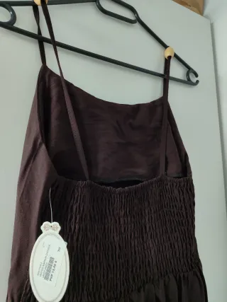 Vestido largo marrón de verano