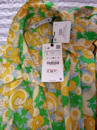 Camisa Zara Estampada Mujer