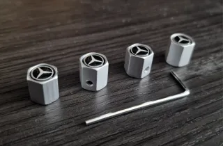 Tapones Válvulas Mercedes Metálicos Logo