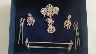 Aderezo niña Artesanía Castillo Rodio plateado