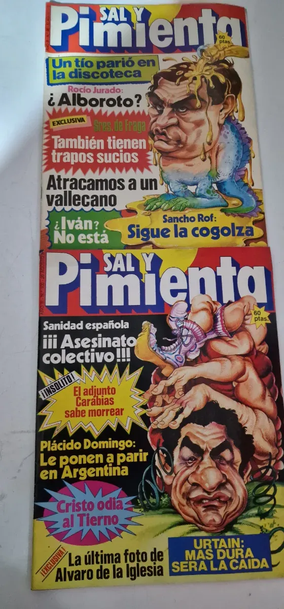 2 revistas sal y pimienta antiguas