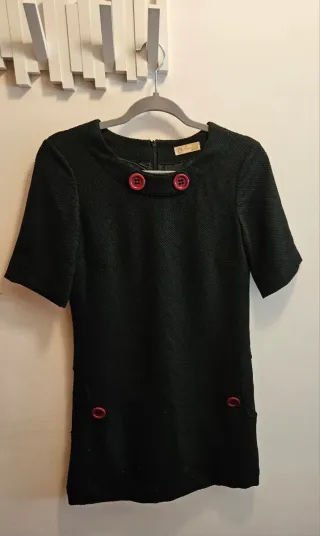 Vestido Pull&Bear corto verde con botones