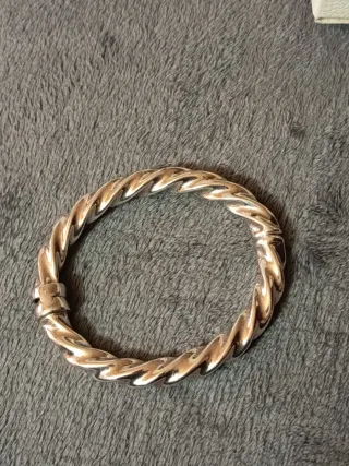 Pulsera de plata de ley trenzada