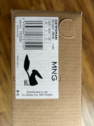 Zapatos Mango Negros Tacón Mujer