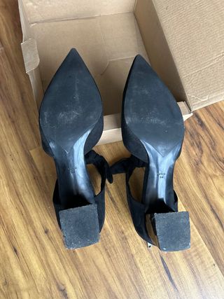 Zapatos Mango Negros Tacón Mujer