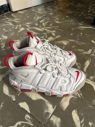 Zapatillas Nike Air More Uptempo Blancas Rojas