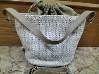 Bolso Multicolor Tejido con Cuentas