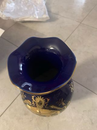Vaso Limoges blu/oro