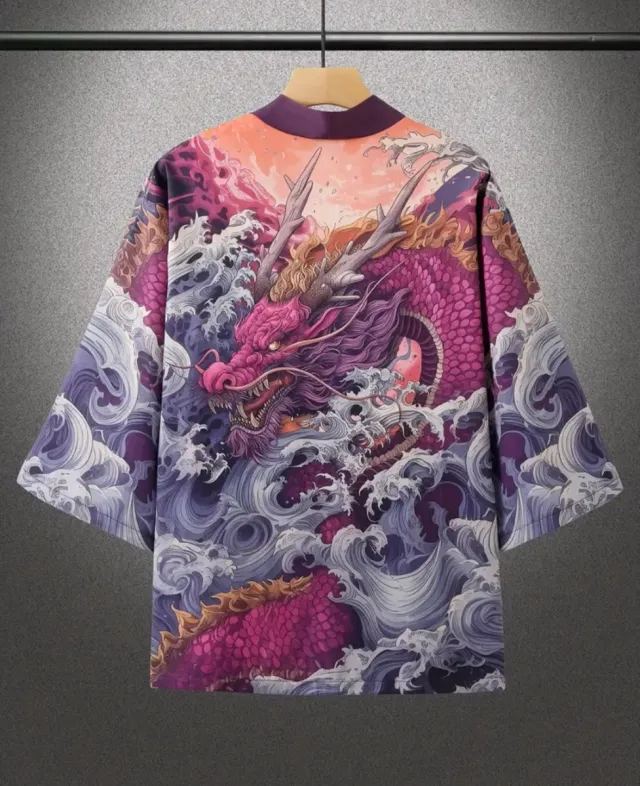 Camisa Kimono Japonés Multicolor