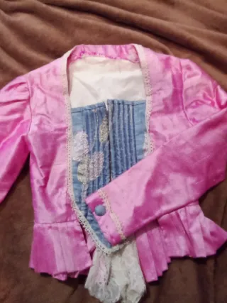 Corpiño regional niña rosa y azul