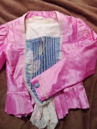 Corpiño regional niña rosa y azul