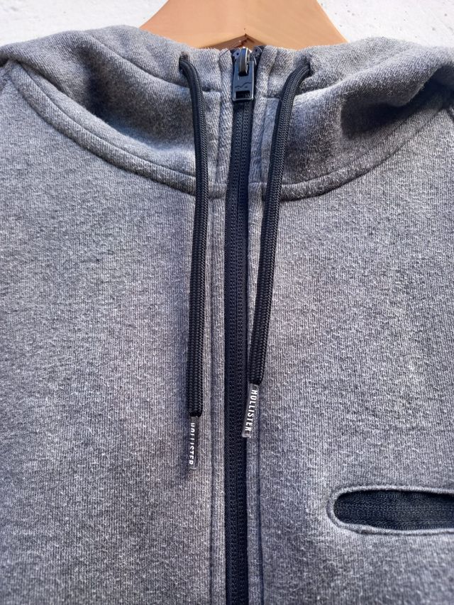 Sudadera Hollister con capucha gris Talla S