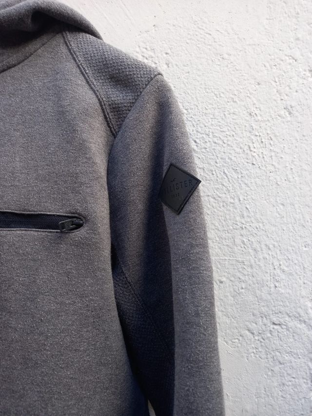Sudadera Hollister con capucha gris Talla S