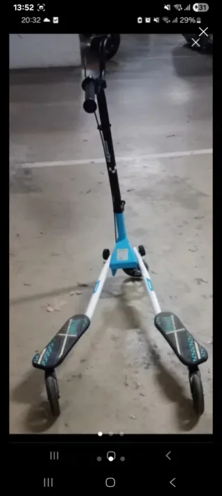 Patinete 3 ruedas azul