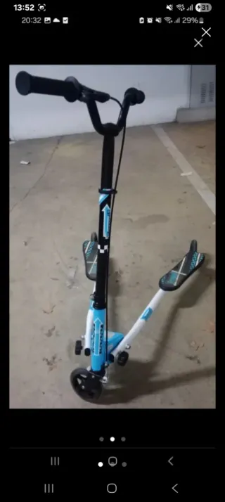 Patinete 3 ruedas azul