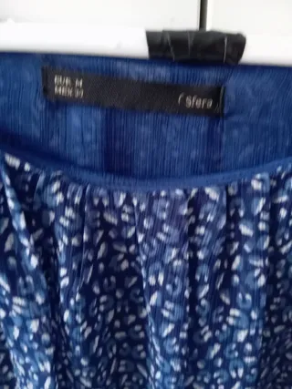 Blusa azul estampada talla M