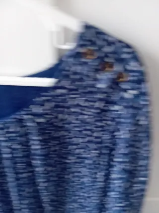 Blusa azul estampada talla M