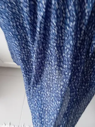 Blusa azul estampada talla M