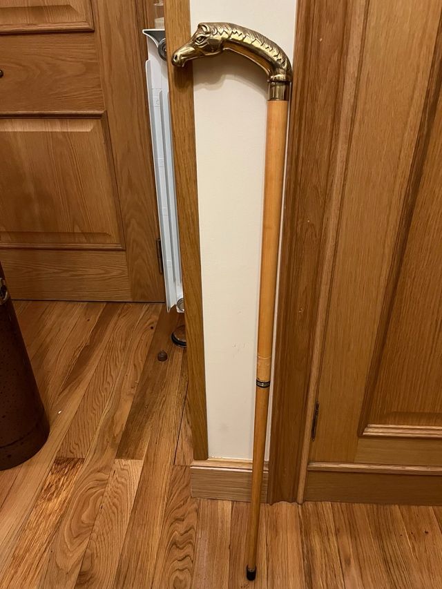 Bastón coleccionista con cabeza de caballo