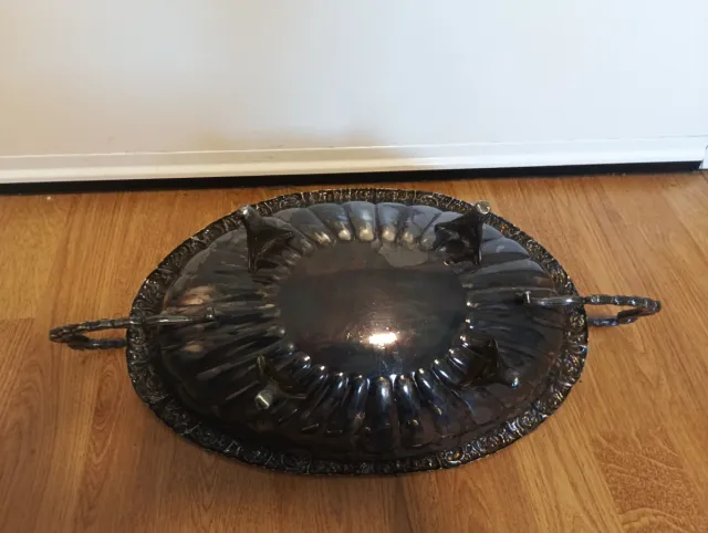 Fuente de alpaca con asas