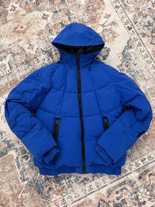 Giacca invernale/da sci blu con cappuccio