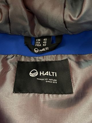 Giacca invernale/da sci blu con cappuccio