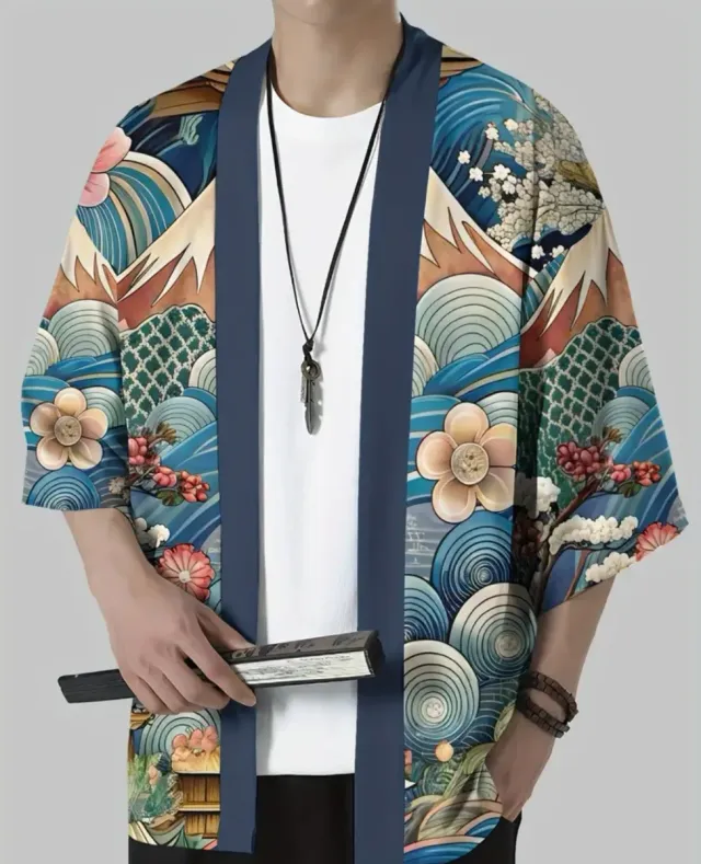 Camisa Kimono Japonés Estampado