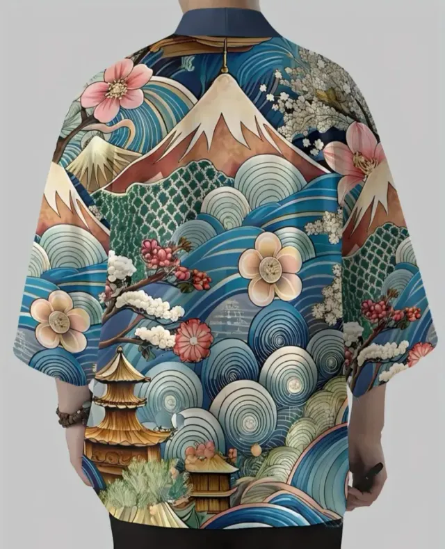 Camisa Kimono Japonés Estampado