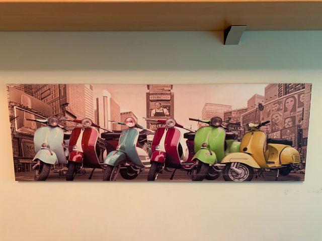 Cuadro Decorativo Ciudades y Vespas