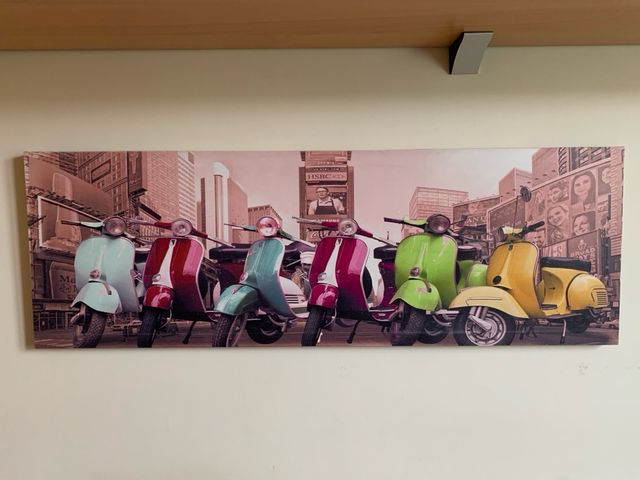 Cuadro Decorativo Ciudades y Vespas