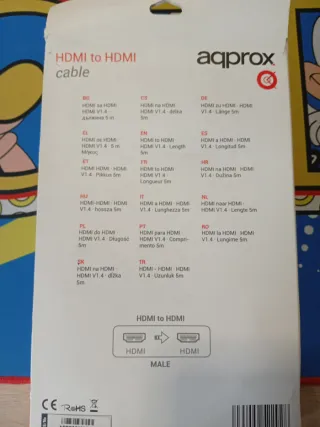 Cable HDMI Aqprox 5m 4K