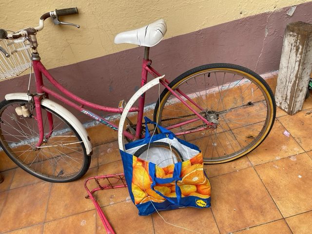 Bicicleta Retro Rosa Bolero