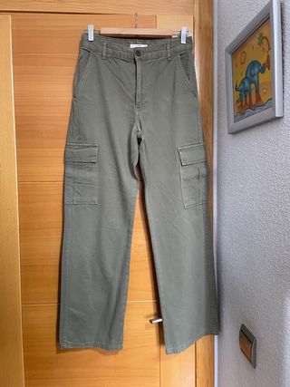 Pantalones cargo militares verdes