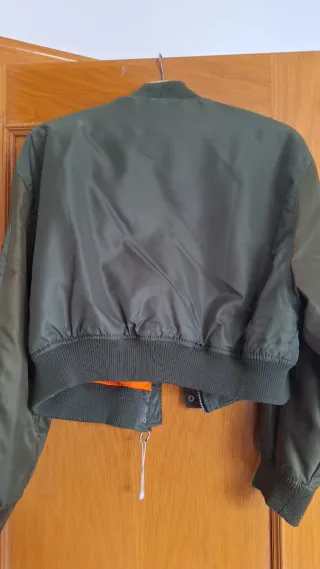 Chaqueta bomber verde mujer