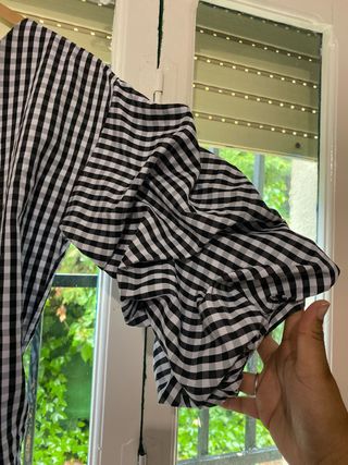 Camisa cuadros flamenca volantes