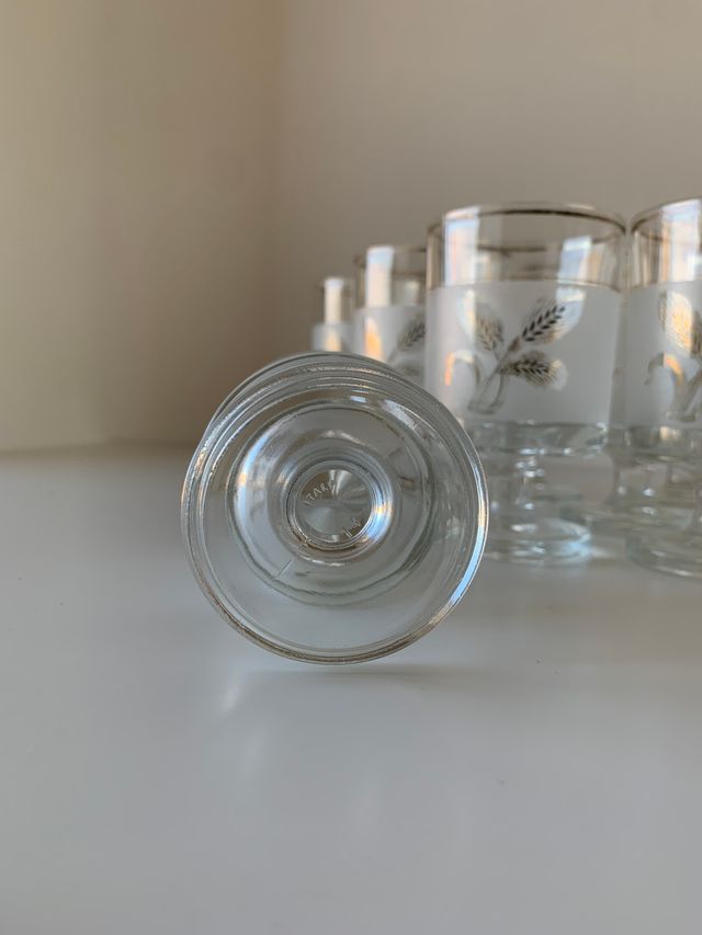 Set 12 Bicchieri Vintage Stelo Dorato