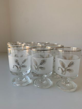 Set 12 Bicchieri Vintage Stelo Dorato