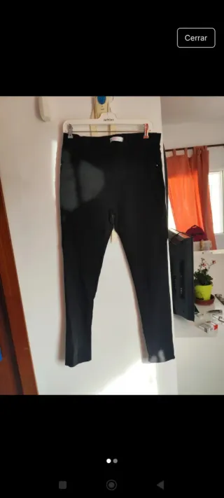 Pantalones largos negros mujer