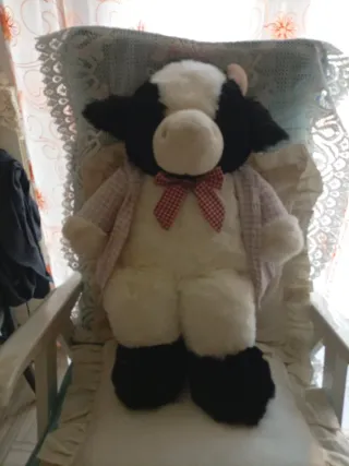 Peluche grande Mucca Bianca