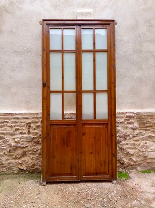 Puerta antigua pino macizo